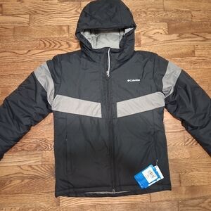 Columbia Men's Black and Gray Puffer Jacket